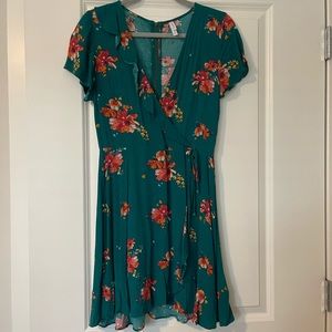 Xhilaration Floral Teal Dress